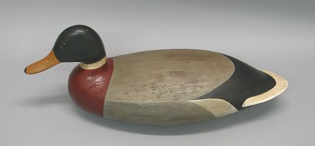 Appraisal: Hollow working mallard drake decoy repainted marked C T S