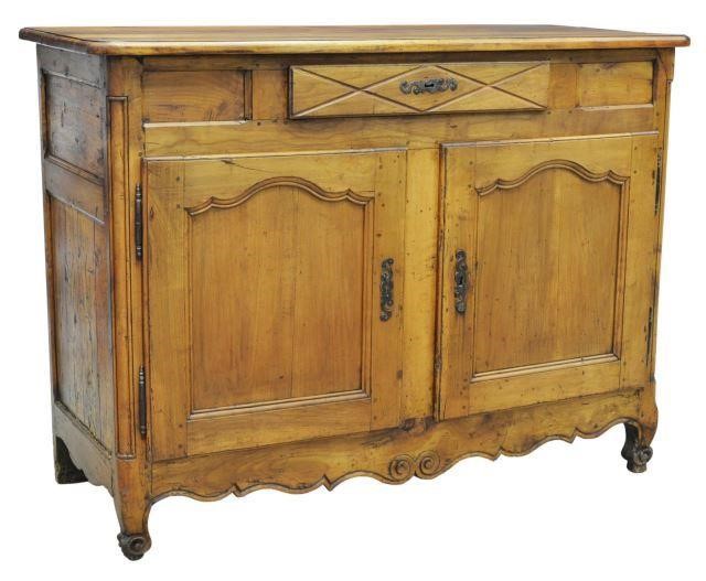 Appraisal: French Provincial Louis XV style fruitwood sideboard early th c