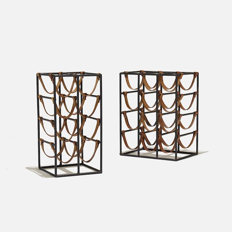 Appraisal: Arthur Umanoff wine racks set of two Arthur Umanoff wine