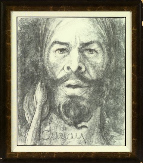 Appraisal: George Valentine Dureau American New Orleans b Self-Portrait charcoal and