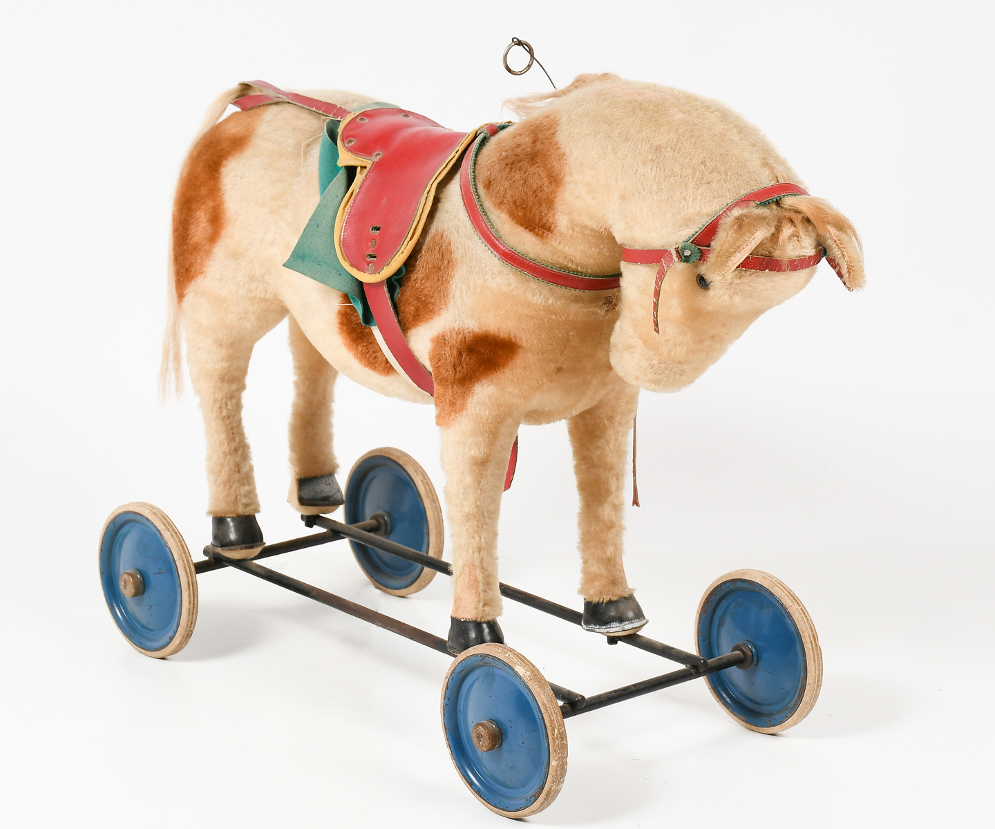 Appraisal: STEIFF TOY HORSE ON WHEELS German Steiff Horse toy on