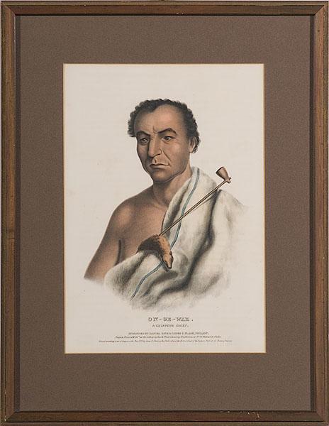 Appraisal: MCKENNEY AND HALL LITHOGRAPH ON-GE-WAE A CHIPPEWA CHIEF Lithographed at