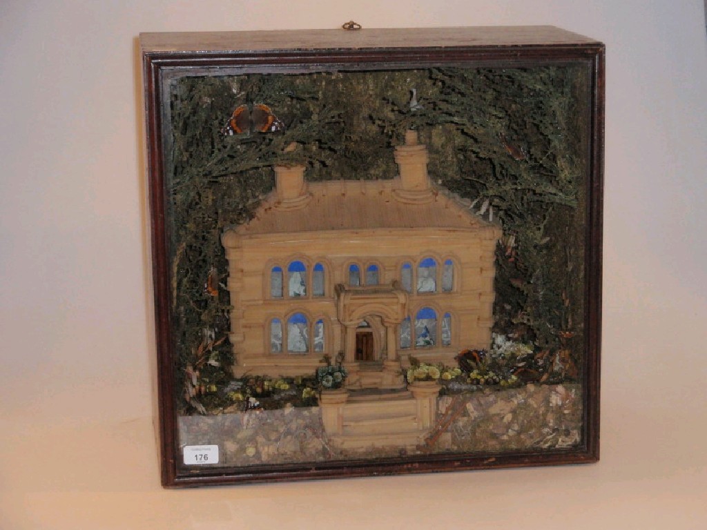 Appraisal: A Victorian pith diorama modelled as a country house with