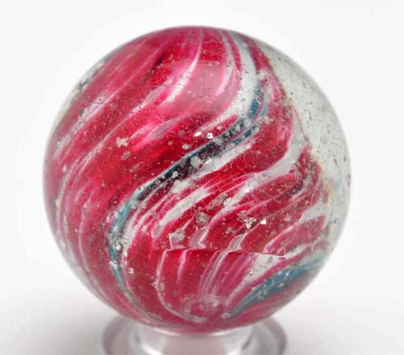 Appraisal: -Paneled Onionskin Marble with Mica Description Two panels of red