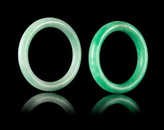 Appraisal: Two Jadeite Bangles Two Jadeite Bangles the first of light