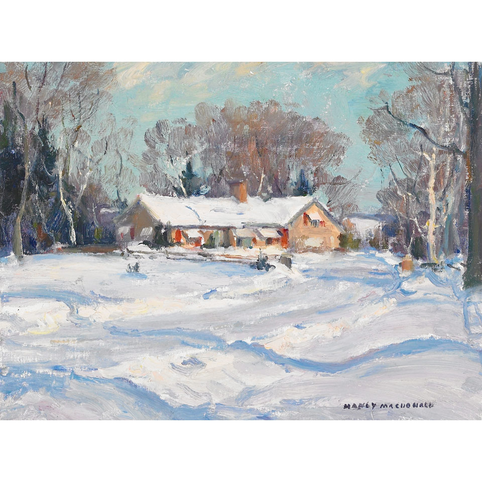 Appraisal: MANLY EDWARD MACDONALD R C A SNOW-COVERED LANDSCAPE oil on