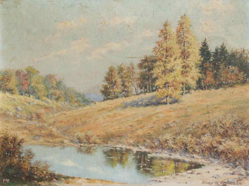 Appraisal: DIGBY W Chandler American - Spring Landscape Oil Canvas ''