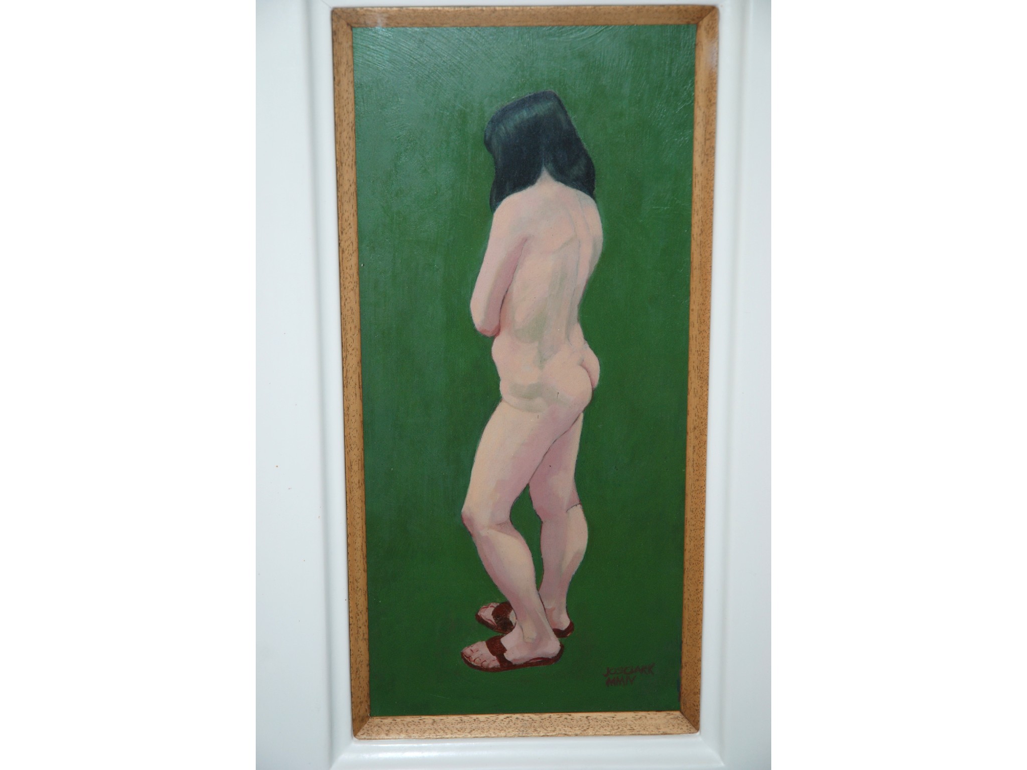 Appraisal: JOS CLARK Standing Nude signed and dated MMIV oil in