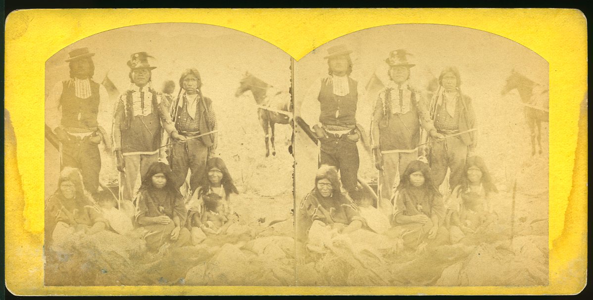 Appraisal: PHOTOGRAPHS NATIVE AMERICANS GOLD MINING TRAINS Seven Western stereoview photos