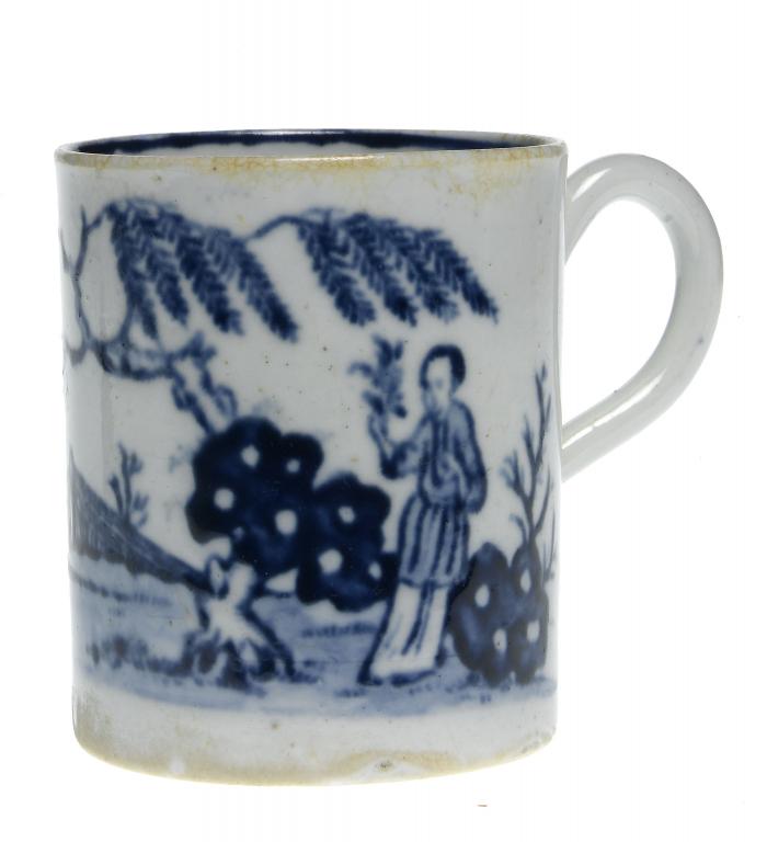 Appraisal: A LIVERPOOL SMALL MUG OR COFFEE CAN JOHN JANE PENNINGTON