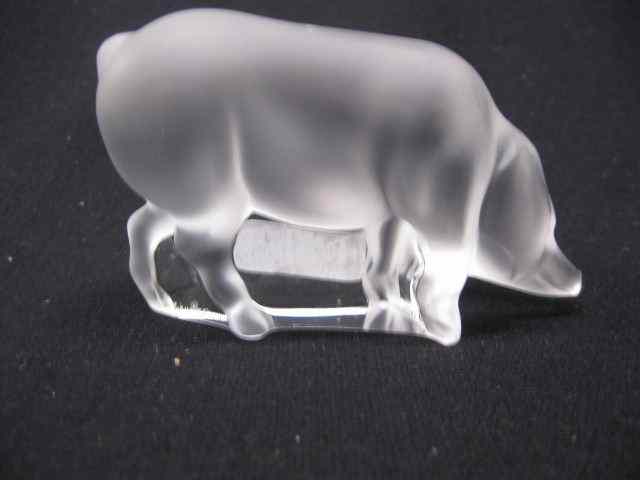 Appraisal: Lalique Crystal Figurine of a Pig '' tall '' long