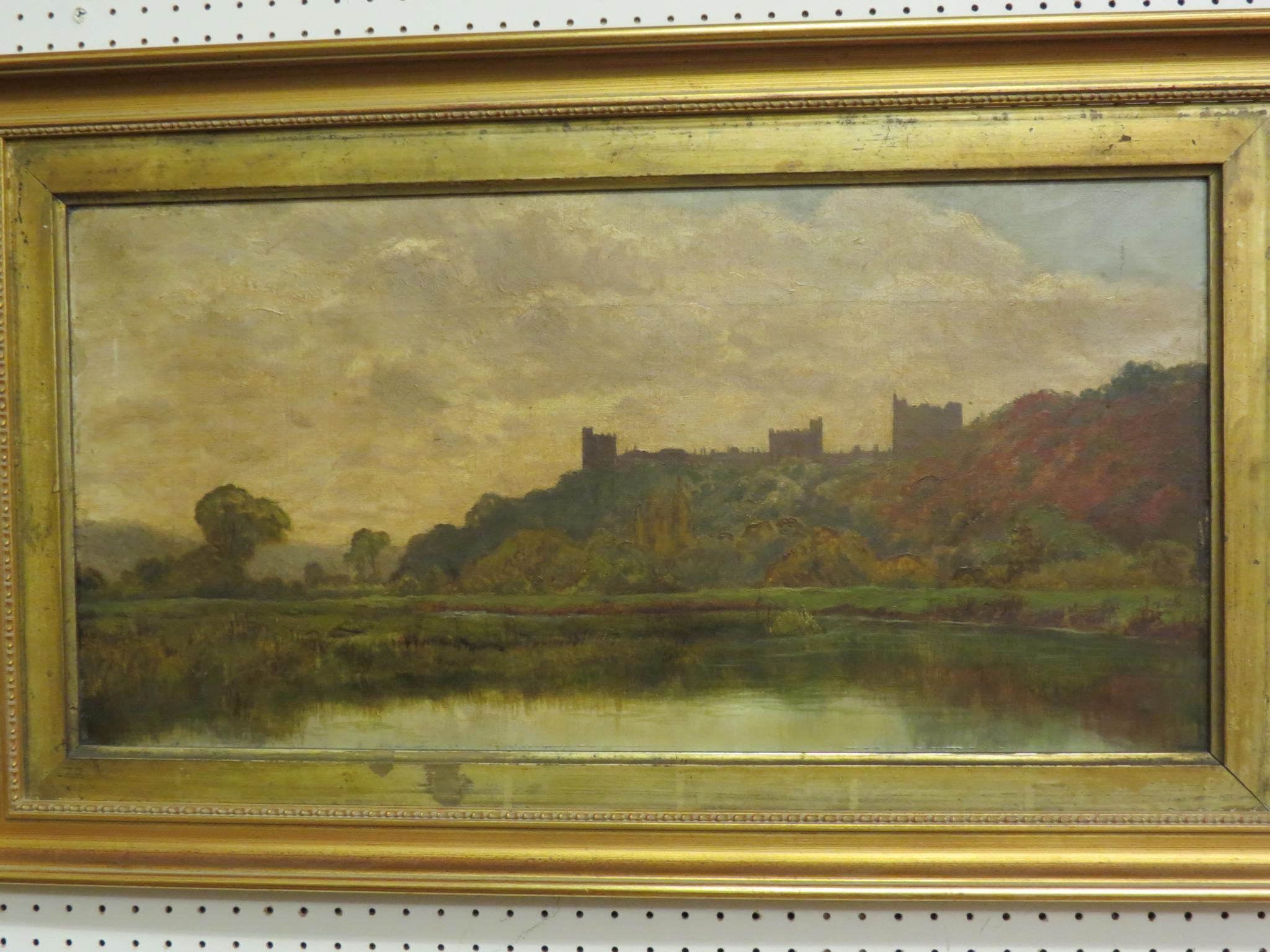 Appraisal: A th century oil on canvas Arundel Castle from Swanbourne