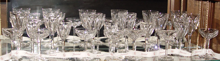 Appraisal: BACCARAT CRYSTAL STEMWARE IN THE COMPIEGNE PATTERN piece stemware to