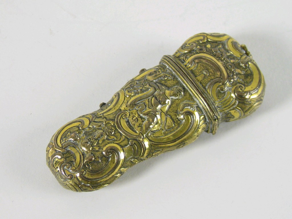 Appraisal: A Continental gilt metal Etui necessaire th Century in with