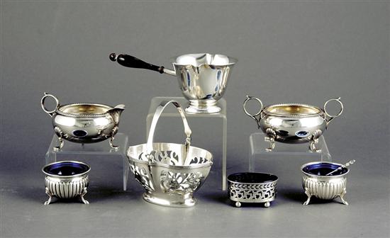 Appraisal: American sterling table articles cream and sugar set by Fisher