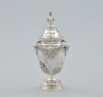 Appraisal: A Very Fine English Sterling Silver Lidded Urn George Wickes