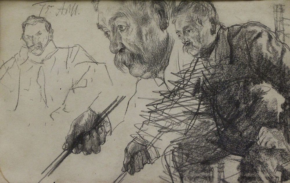 Appraisal: ADOLF FRIEDRICH ERDMAN von MENZEL GERMAN - Charcoal on Paper