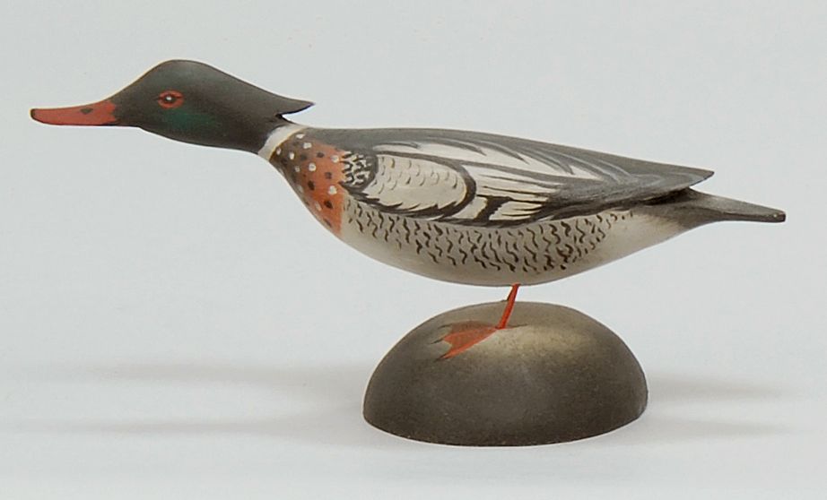 Appraisal: MINIATURE RED-BREASTED MERGANSER DRAKE By Crowell of East Harwich Massachusetts