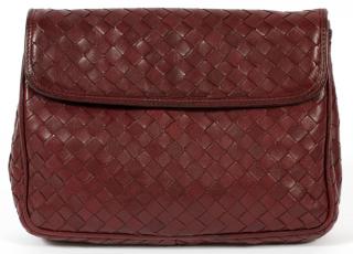 Appraisal: BOTTEGA VENETA INTRECCIATO PURPLE LEATHER BAG BOTTEGA VENETA INTRECCIATO PURPLE