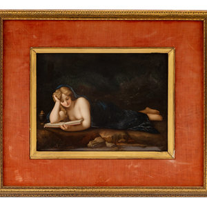 Appraisal: A Berlin K P M Porcelain Plaque After Pompeo Battoni