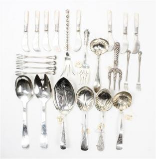 Appraisal: A Collection of American Silver Flatware Articles Various Makers comprising