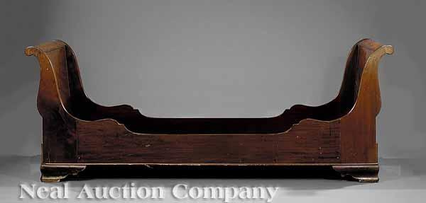 Appraisal: An American Late Classical Mahogany Daybed c the sleigh form