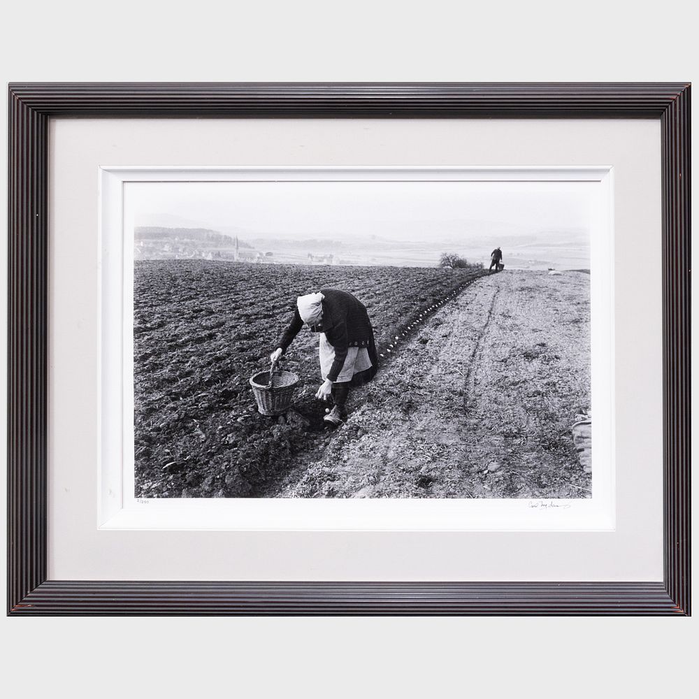 Appraisal: Carl Mydans - Potato Planting Limburg Germany Black and whit