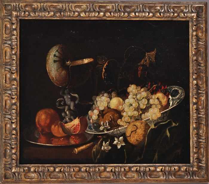 Appraisal: ATTRIBUTED TO GIOVANNI BATTISTA RUOPPOLO FRUIT BOWL AND NAUTILUS CUP