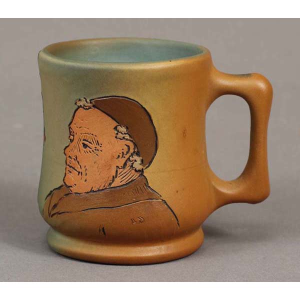 Appraisal: Weller Mini Dickensware Mug with Monk Portrait created at the