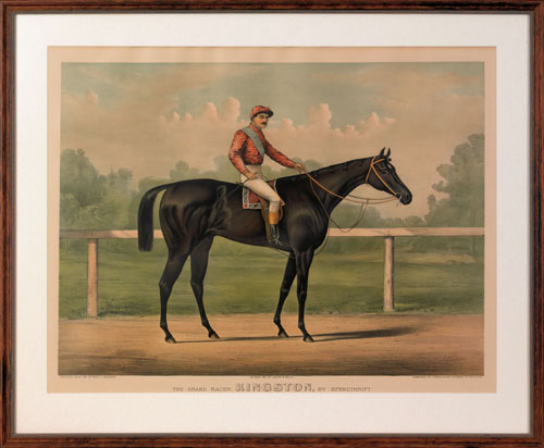 Appraisal: Currier Ives color lithograph titled The Grand Racer Kingston by