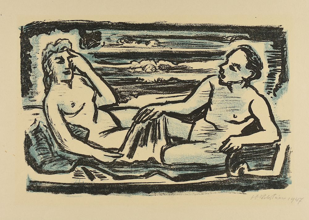 Appraisal: HERMANN MAX PECHSTEIN German - A COLOR LITHOGRAPH Auf den