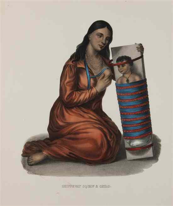 Appraisal: NATIVE AMERICAN MCKENNEY AND HALL A group of two hand-colored