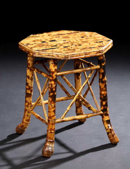 Appraisal: Anglo-Indian Bamboo Stool the octagonal seat formed of bamboo pieces