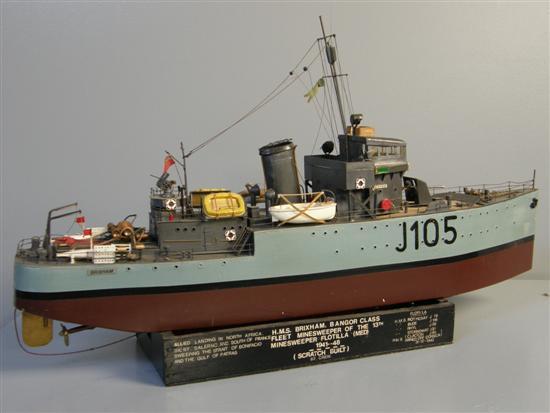 Appraisal: Model of H M S Brixham J Bangor Class Fitted