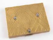 Appraisal: A fine carat gold case with sapphire and diamonds by