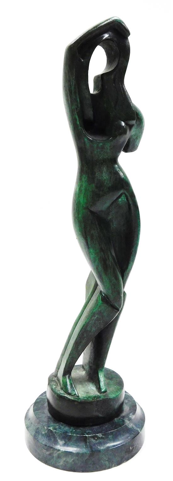 Appraisal: After Alexander Archipenko Ukrainian-American - Woman Combing her Hair bronze