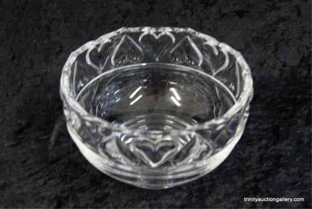 Appraisal: Tiffany Co Crystal ''Hearts'' '' BowlWas produced by Tiffany -