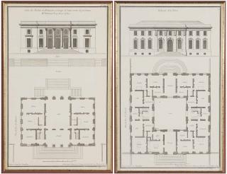 Appraisal: Jean Fran ois de Neufforge French - Two copper engravings