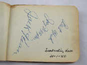 Appraisal: A small autograph book with signatures of Bob Hope Paul