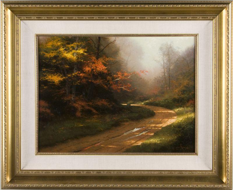 Appraisal: Thomas Kinkade Original Autumn Glow CA b oil on canvas