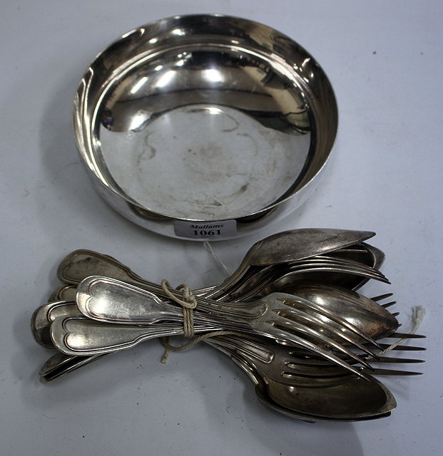 Appraisal: A COLLECTION OF FRENCH WHITE METAL SPOONS AND FORKS together