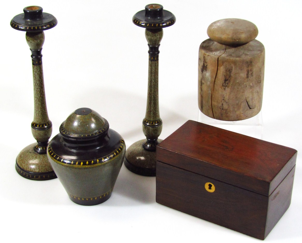 Appraisal: Various boxes collectables etc comprising a thC rosewood tea caddy