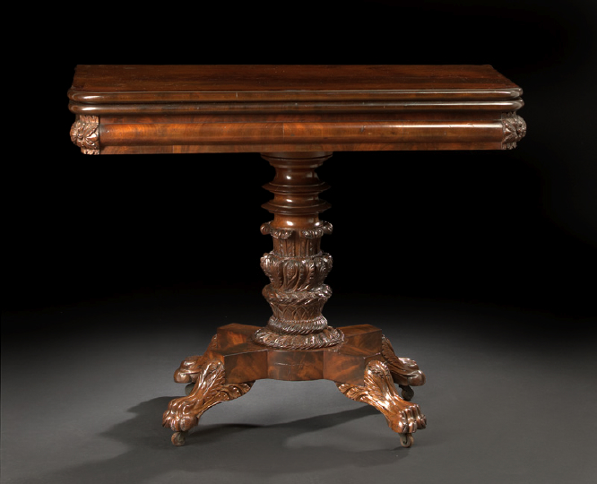 Appraisal: American Classical Mahogany Games Table second quarter th century Philadelphia