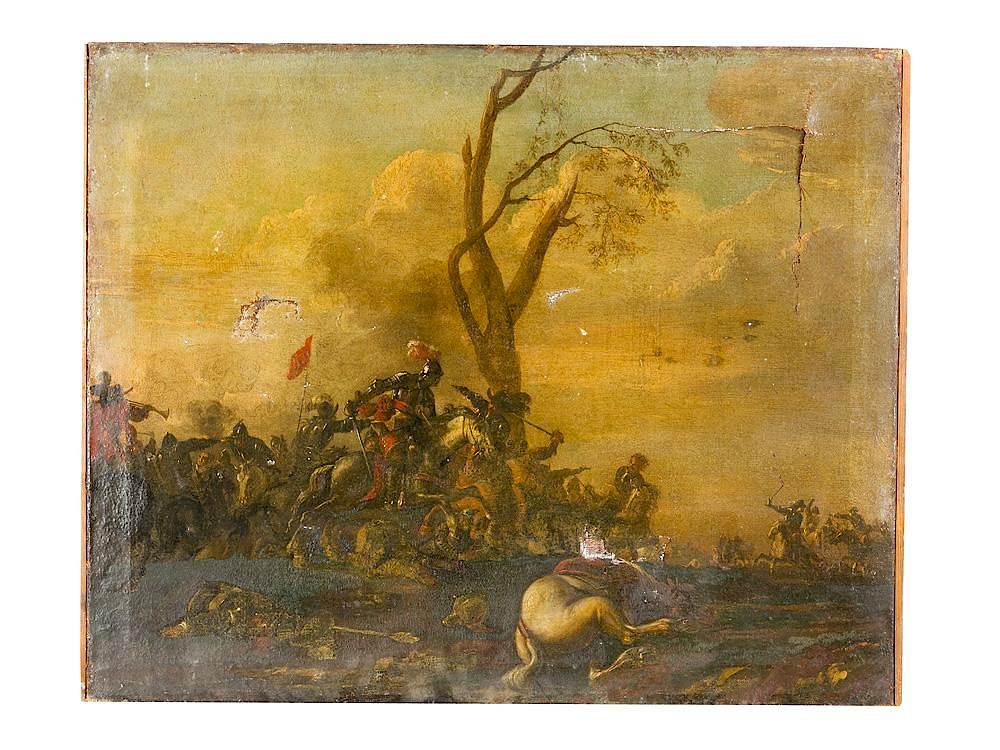 Appraisal: Jacques Courtois - Jacques Courtois - Cavaly Battle scene in