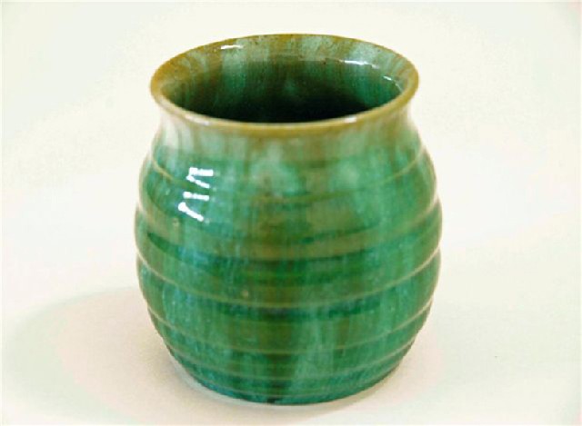 Appraisal: JOHN CAMPBELL RIBBED VASE