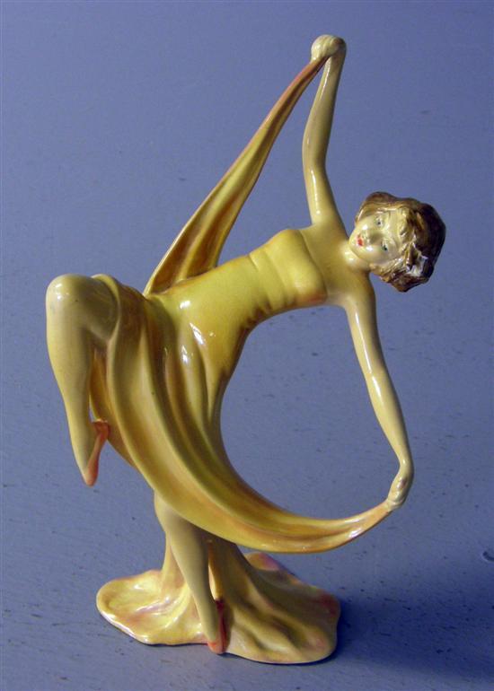 Appraisal: Wade figure of a dancing lady 'Greta' in predominantly orange