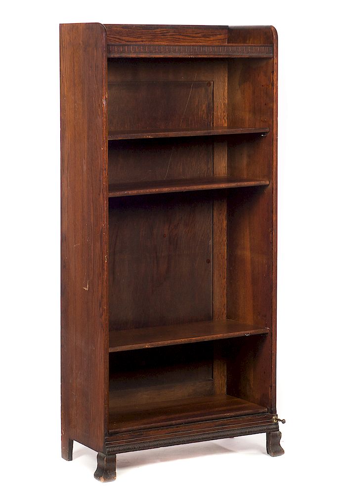 Appraisal: Oak Open Front Doctor's Bookcase Measures tall x wide Good