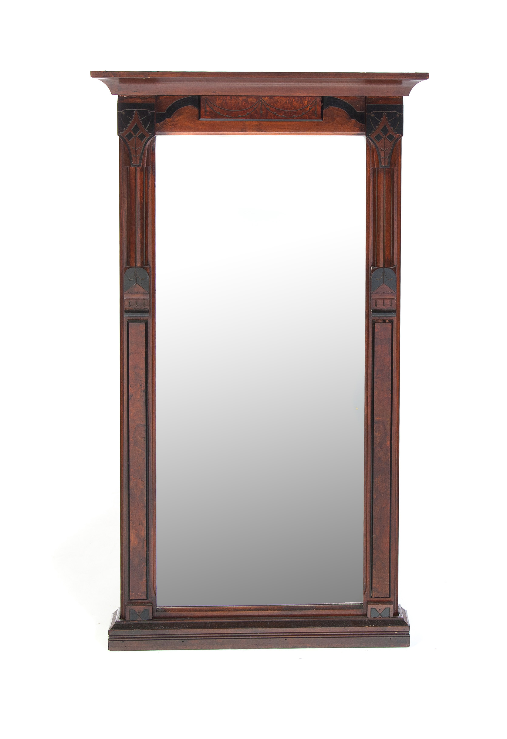 Appraisal: VICTORIAN MIRROR American nd half- th century Walnut and walnut