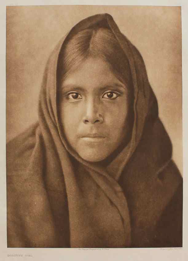 Appraisal: CURTIS Edward American - ''Qanatika Girl'' Photogravure '' x ''