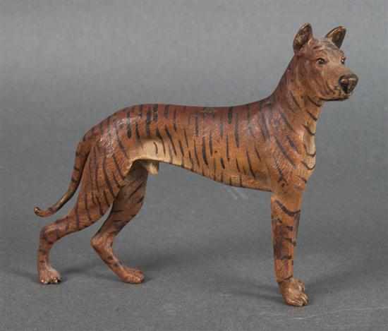 Appraisal: Austrian cold painted bronze brindle great dane first half- th